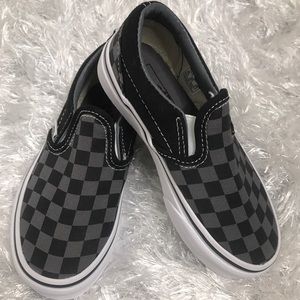 Vans Black and Gray Checkerboard Slip On